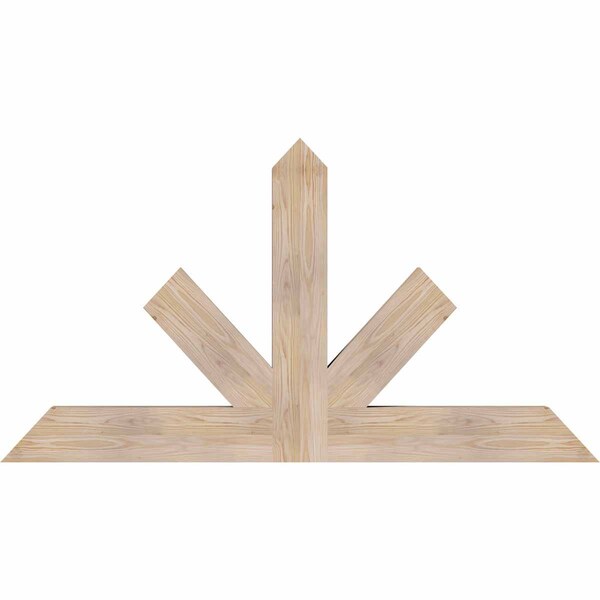 Ekena Millwork Saratoga Smooth Timber Gable Bracket, Douglas Fir, 60"W x 32"H x 3 1/2"D x 5 1/2"F, 13/12 Pitch GBW060X32X0406SAR00SDF - main